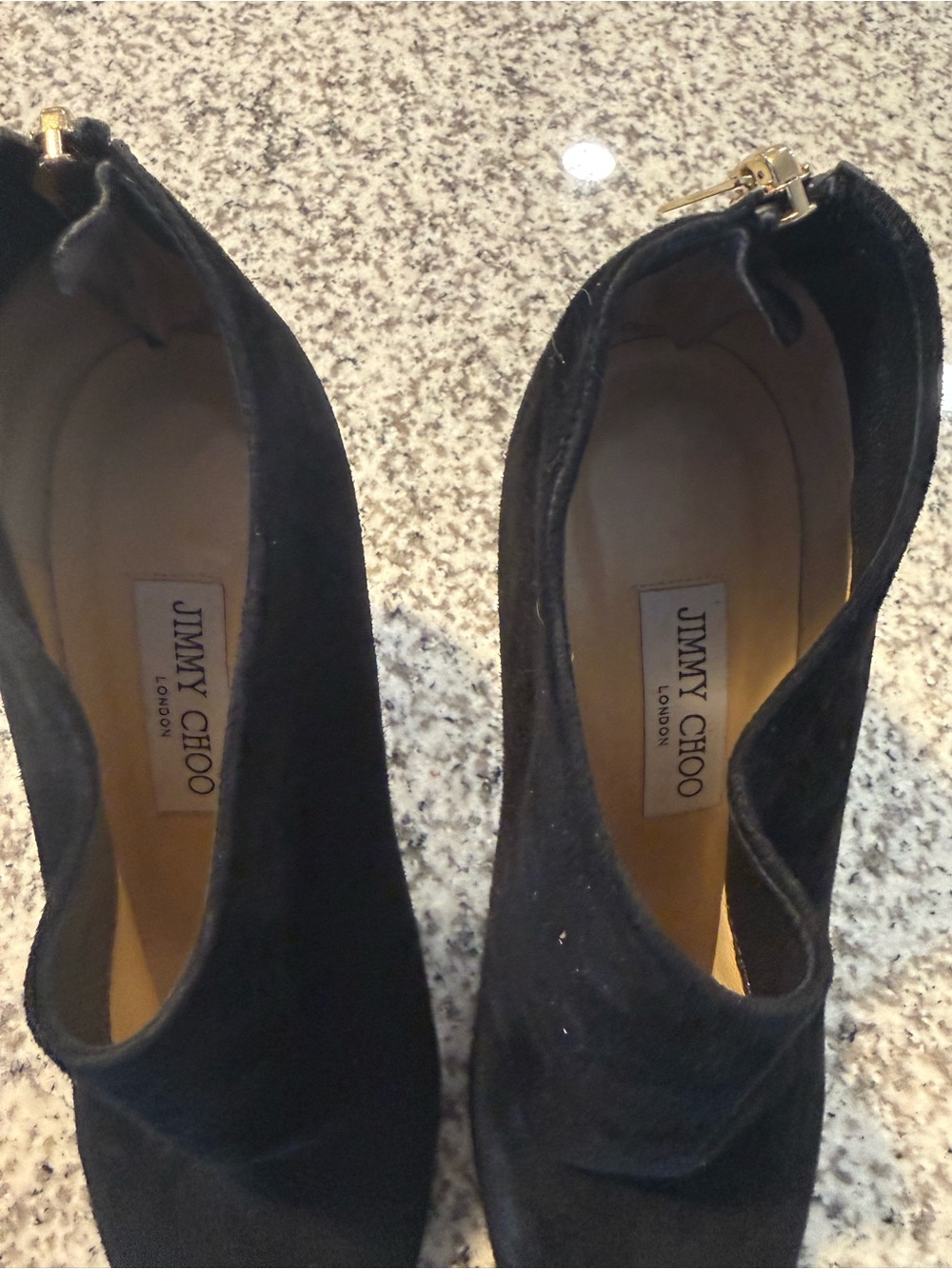 Jimmy Choo Black Suede Stiletto Ankle Booties - Picture 6 of 9
